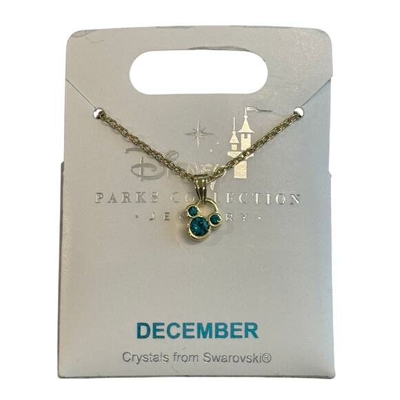 Swarovski Gold Mickey December Birthstone Necklace - Picture 1 of 1